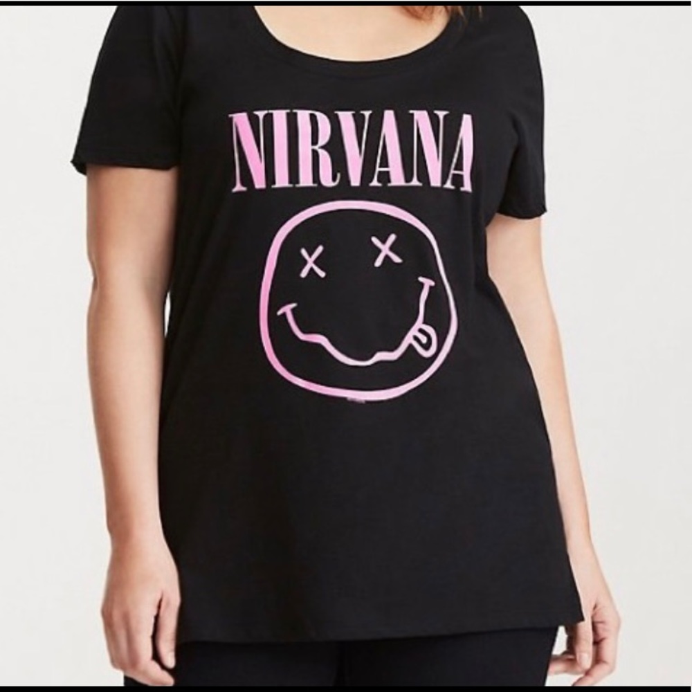 Torrid plus size 6 black scoop Nirvana tee
